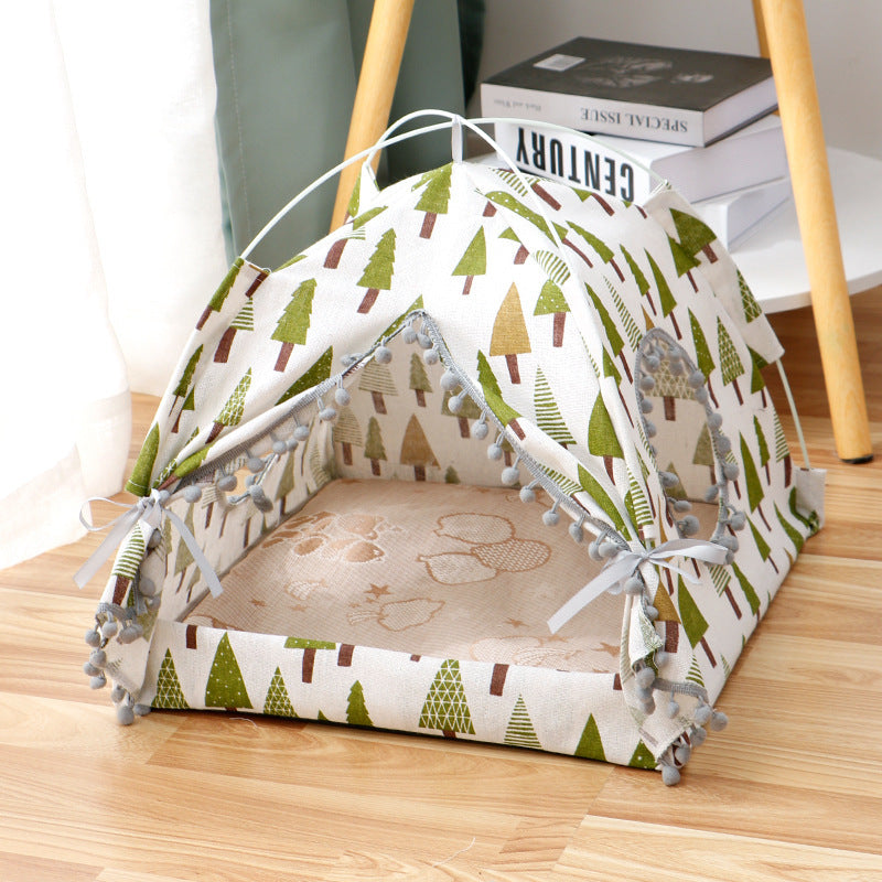 Enclosed Pet Tent House — Breathable & Waterproof, S–XL