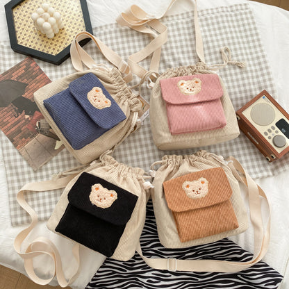 Women's Plush Crossbody Bag – Soft Lamb Cashmere Mini Square Purse