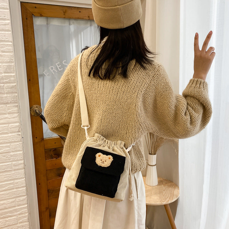 Women's Plush Crossbody Bag – Soft Lamb Cashmere Mini Square Purse