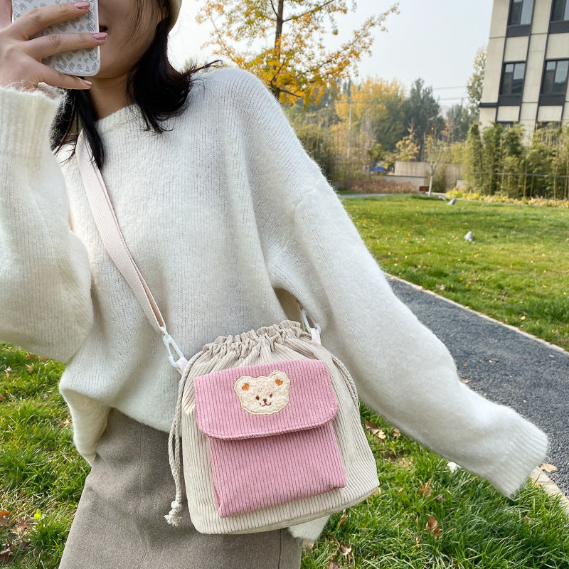 Women's Plush Crossbody Bag – Soft Lamb Cashmere Mini Square Purse