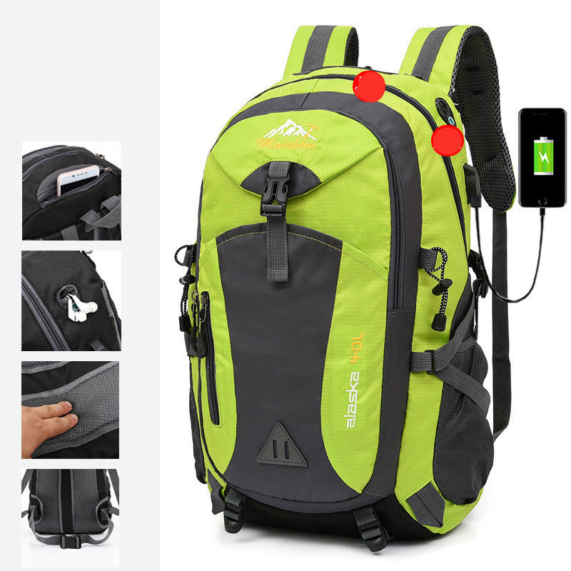 40L Hiking Backpack with USB Charging Port – Lightweight Travel Bag