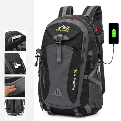 40L Hiking Backpack with USB Charging Port – Lightweight Travel Bag