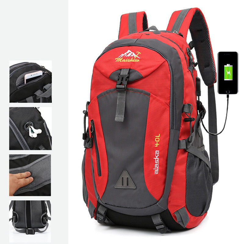40L Hiking Backpack with USB Charging Port – Lightweight Travel Bag