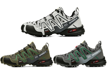 Men's Tactical Hiking Sneakers – Non-Slip, Nubuck Leather, EU 39–47