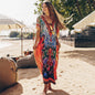 Women's Printed Beach Kaftan Cover-Up Robe