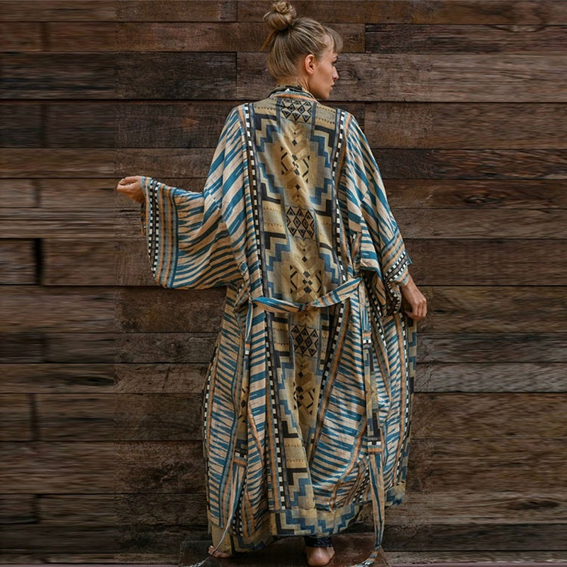 Women's Printed Beach Kaftan Cover-Up Robe