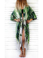 Women's Printed Beach Kaftan Cover-Up Robe
