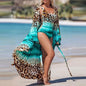Women's Leopard Print Bikini & Blouse Set | 3-Piece Beach Swimwear