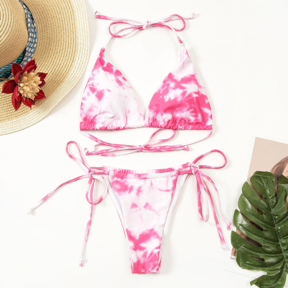 Women's Solid Color Split Bikini Set | Two-Piece Swimsuit in 10 Colors