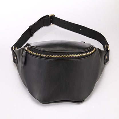 Men's Retro Crossbody Bag – Crazy Horse PU Leather Waist & Shoulder Bag