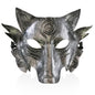 Silver Wolf Masquerade Mask – Antique Plastic Party Mask for Halloween & Prom