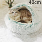 Round Plush Pet Bed — Warm Winter Bed for Cats & Dogs