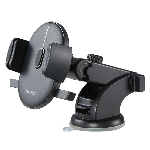 Telescopic Car Phone Mount – 360° Rotating Dashboard Suction Cup Holder for Phones Up to 7"