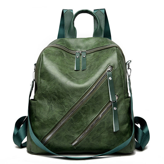 Women's Soft PU Leather Leisure Backpack – Waterproof Everyday Bag