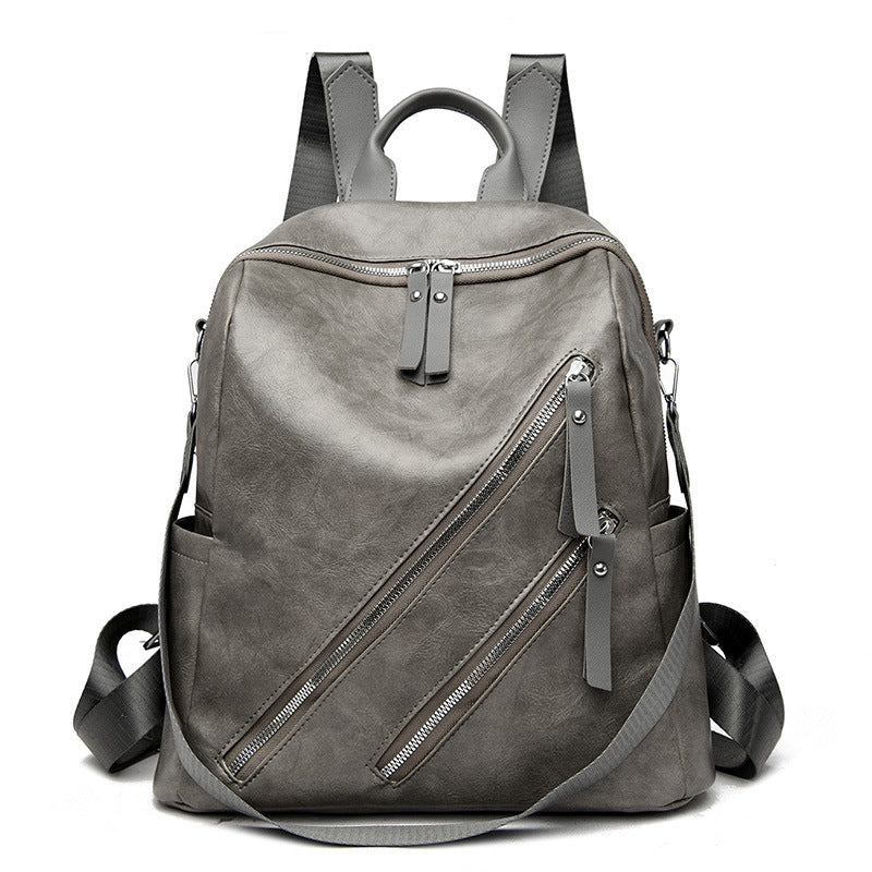 Women's Soft PU Leather Leisure Backpack – Waterproof Everyday Bag
