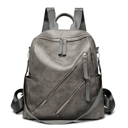 Women's Soft PU Leather Leisure Backpack – Waterproof Everyday Bag