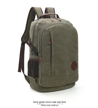 Washed Canvas Backpack – Retro Unisex Anti-Theft Travel & Street Bag