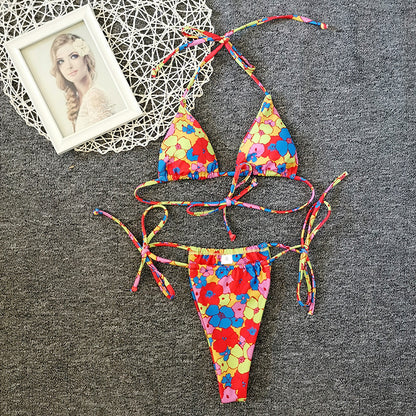 Floral Drawstring Bikini Set — 3 Print Styles, S–L
