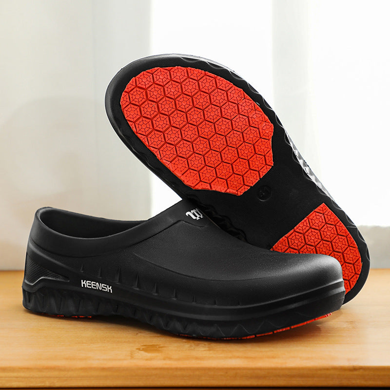 Men's Non-Slip Chef Shoes – Lightweight EVA Clogs for Kitchen & Work