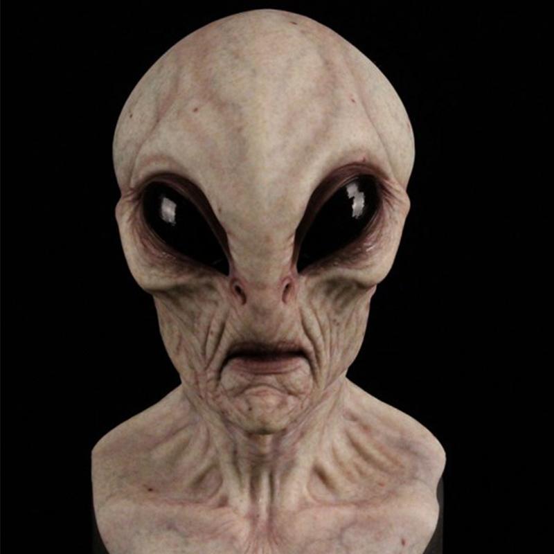 Latex Halloween Mask Set – Alien, Old Man & Cosplay Costume Masks with Gloves