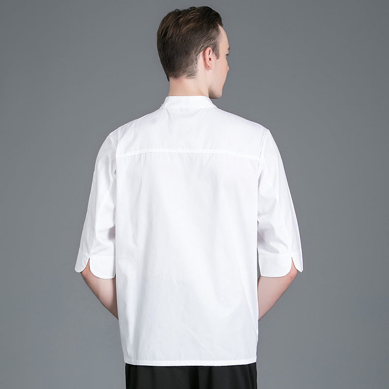Breathable Short-Sleeve Chef Top – Moisture-Wicking Kitchen Uniform for Summer