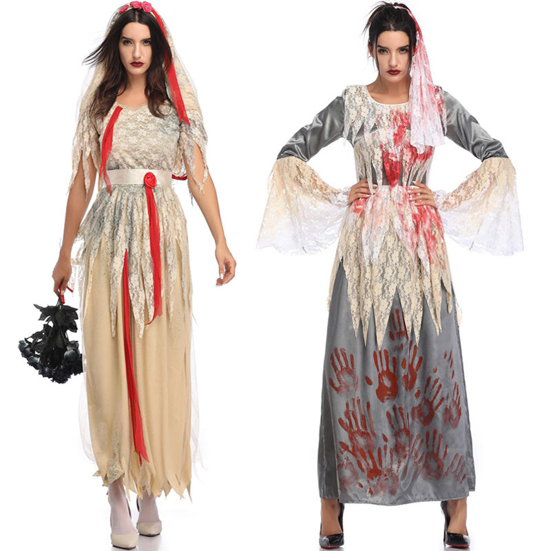 Women's Halloween Costume Set | Bride, Vampire, Zombie & More Styles