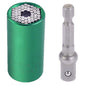 Universal Socket Wrench with Power Drill Adapter | Fits 7mm–19mm Bolts | 7 Colors