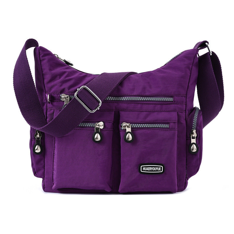Women's Waterproof Nylon Crossbody Bag – Multi-Pocket Shoulder Bag with Retro Style