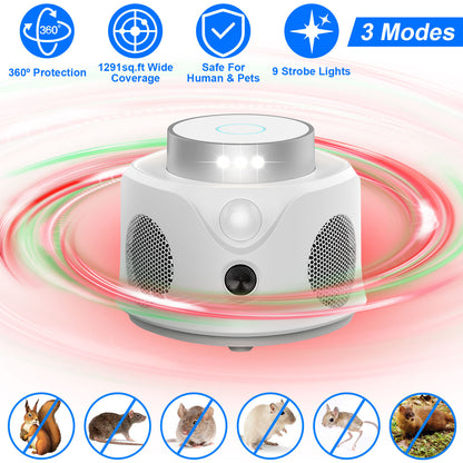1Pc 360 Degree Ultrasonic Repellent Indoor Rodent Repeller Mice Rat Squirrel