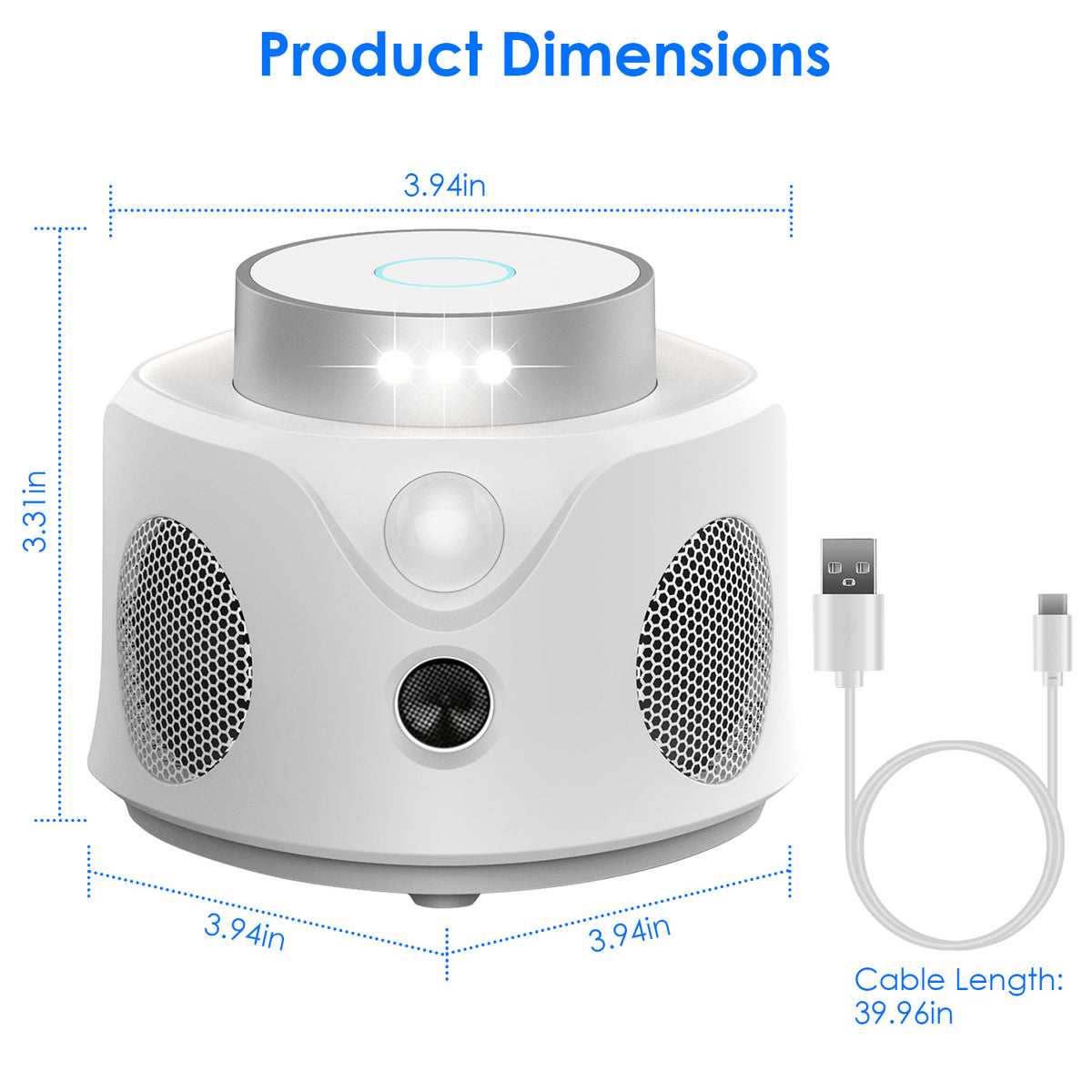 1Pc 360 Degree Ultrasonic Repellent Indoor Rodent Repeller Mice Rat Squirrel
