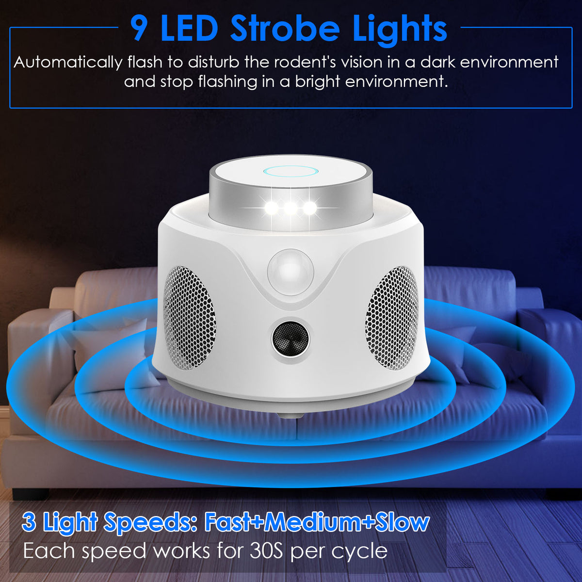 1Pc 360 Degree Ultrasonic Repellent Indoor Rodent Repeller Mice Rat Squirrel