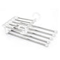 5-in-1 Stainless Steel Pants Hanger – Space-Saving Multi-Bar Trouser Rack for Closet Organization