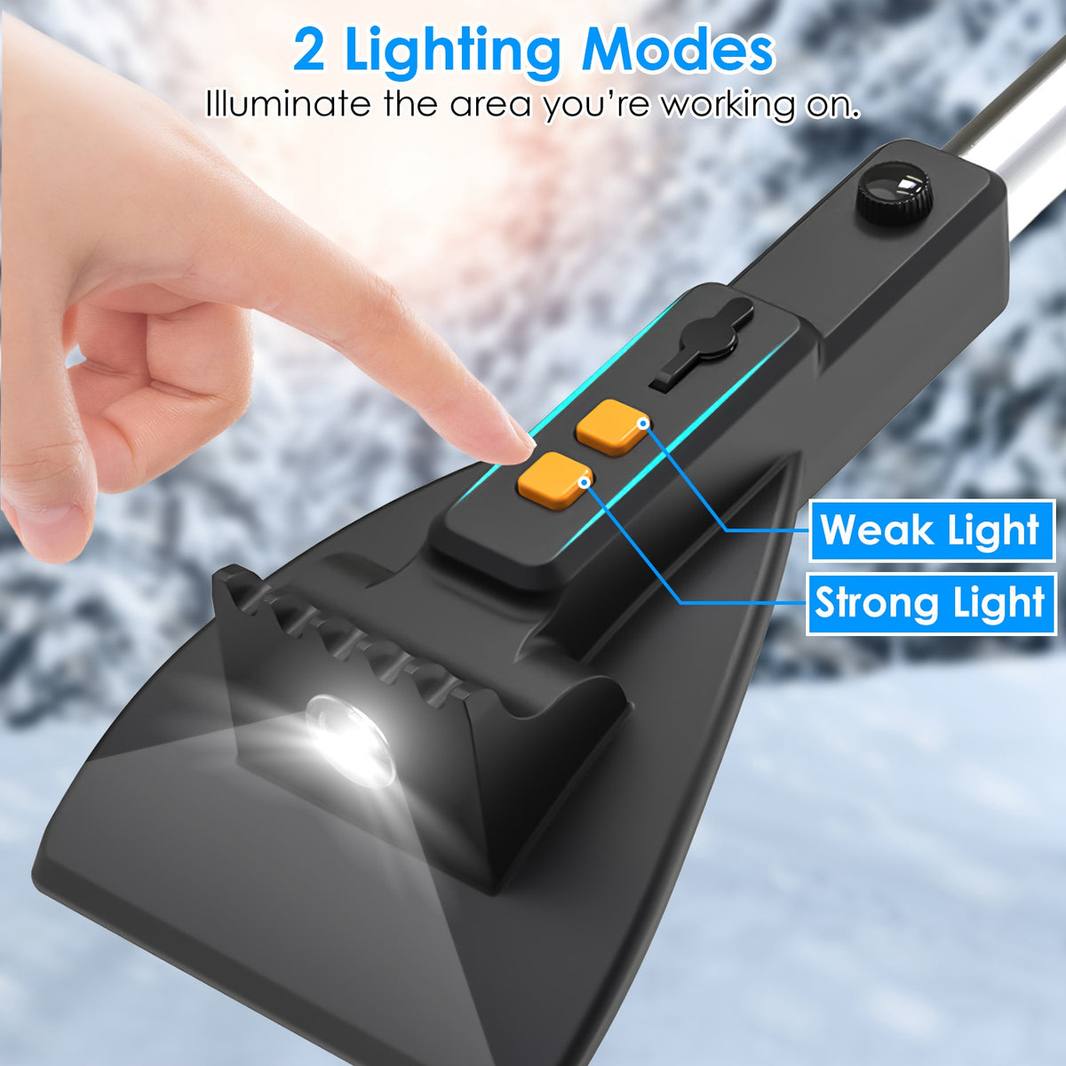 3 In 1 Car Snow Removal Shovel Tool Telescopic Windshield Ice Scraper Snow Brush