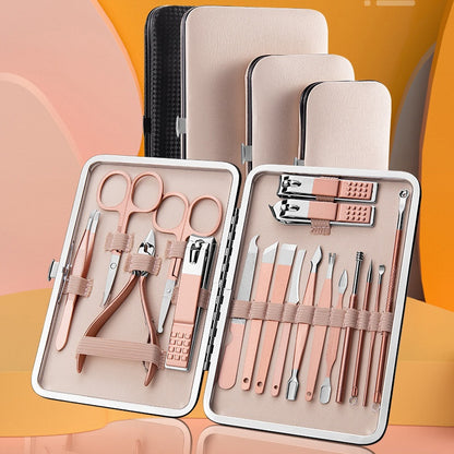 Stainless Steel Nail Care & Manicure Set — 7 to 20 Pieces