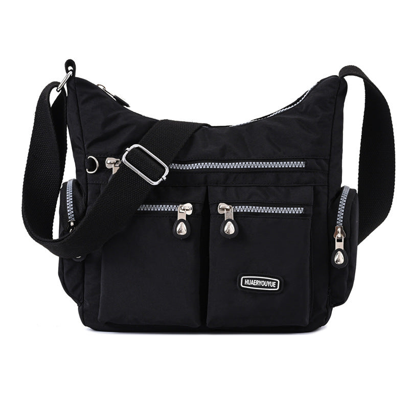 Women's Waterproof Nylon Crossbody Bag – Multi-Pocket Shoulder Bag with Retro Style