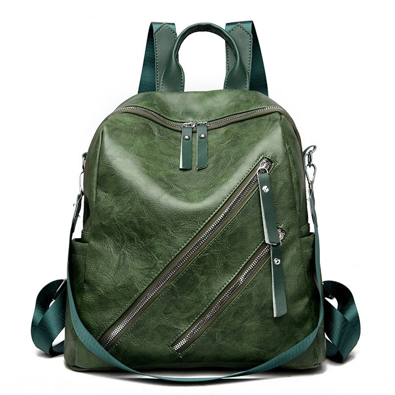Women's Soft PU Leather Leisure Backpack – Waterproof Everyday Bag