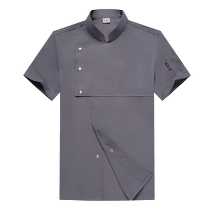 Premium Short-Sleeve Chef Uniform – Moisture-Wicking Professional Kitchen Coat