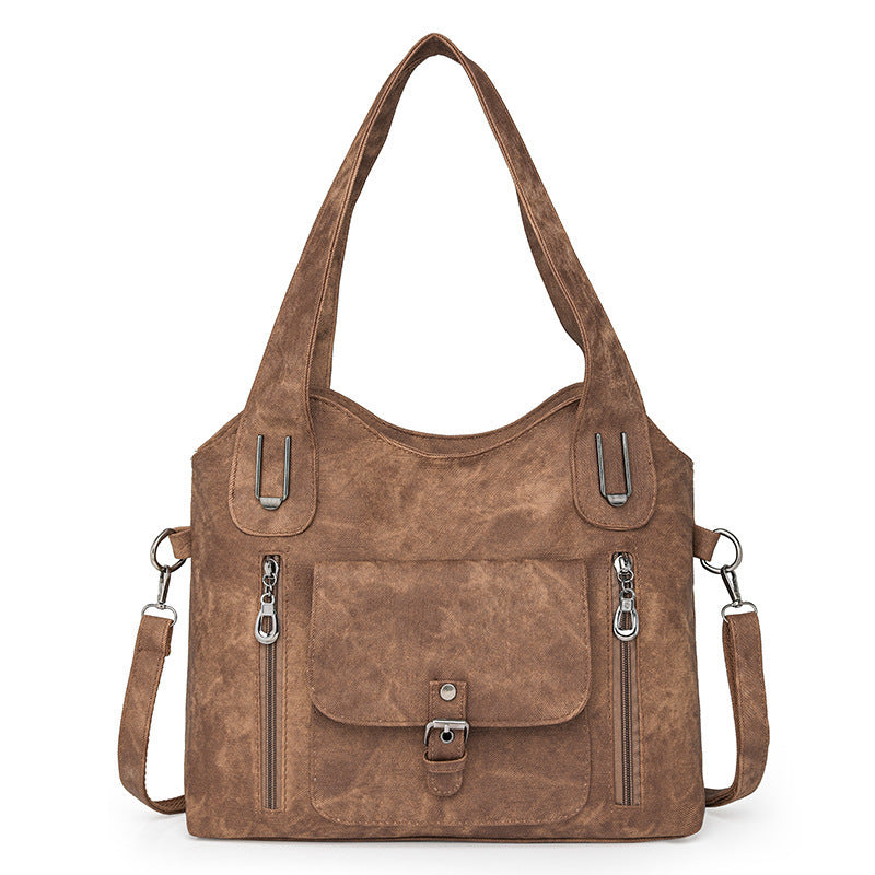 Large Capacity Crossbody Bag for Women – Retro PU Shoulder Purse