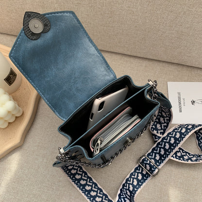 Women's PU Leather Crossbody Bag – Chain Strap Mini Messenger Purse