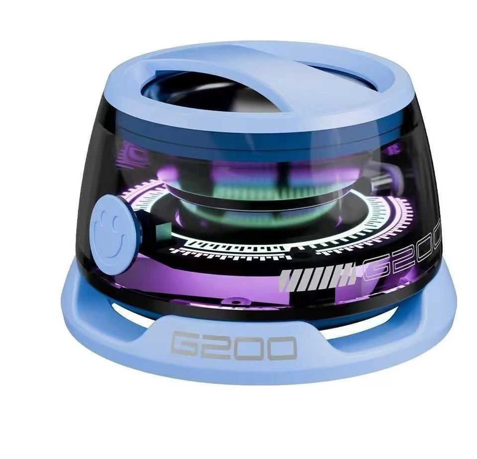 Portable Bluetooth Speaker with RGB Lighting – Magnetic Mini Speaker with Phone Stand, 7-Hour Battery