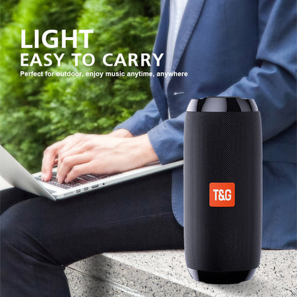 360° Portable Bluetooth Speaker – IPX5 Waterproof, FM Radio, 10-Hour Battery