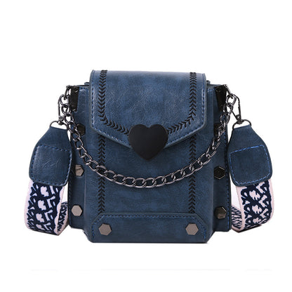 Women's PU Leather Crossbody Bag – Chain Strap Mini Messenger Purse
