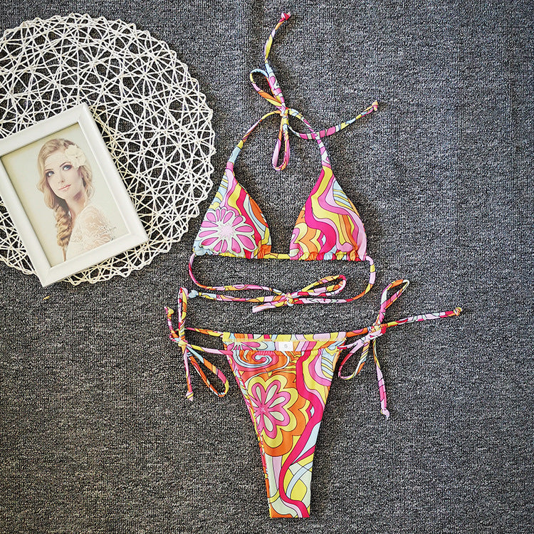 Floral Drawstring Bikini Set — 3 Print Styles, S–L