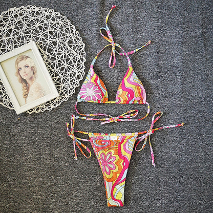 Floral Drawstring Bikini Set — 3 Print Styles, S–L