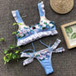 Women's Leaf Print Split Bikini Set | Two-Piece Swimsuit