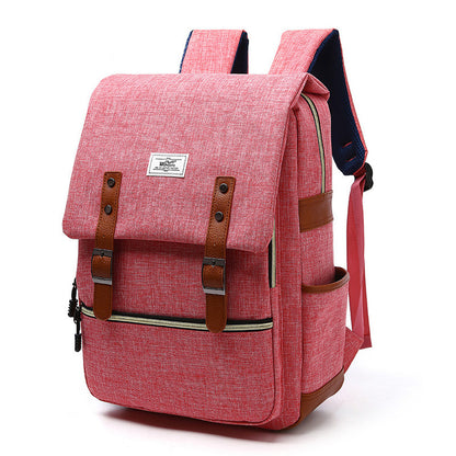 Vintage Canvas Backpack with USB Charging Port – Unisex Laptop School & Travel Bag