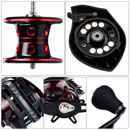 18-Axis Baitcasting Fishing Reel – Metal Wire Cup Reel | Left & Right Hand with Optional Line Winder