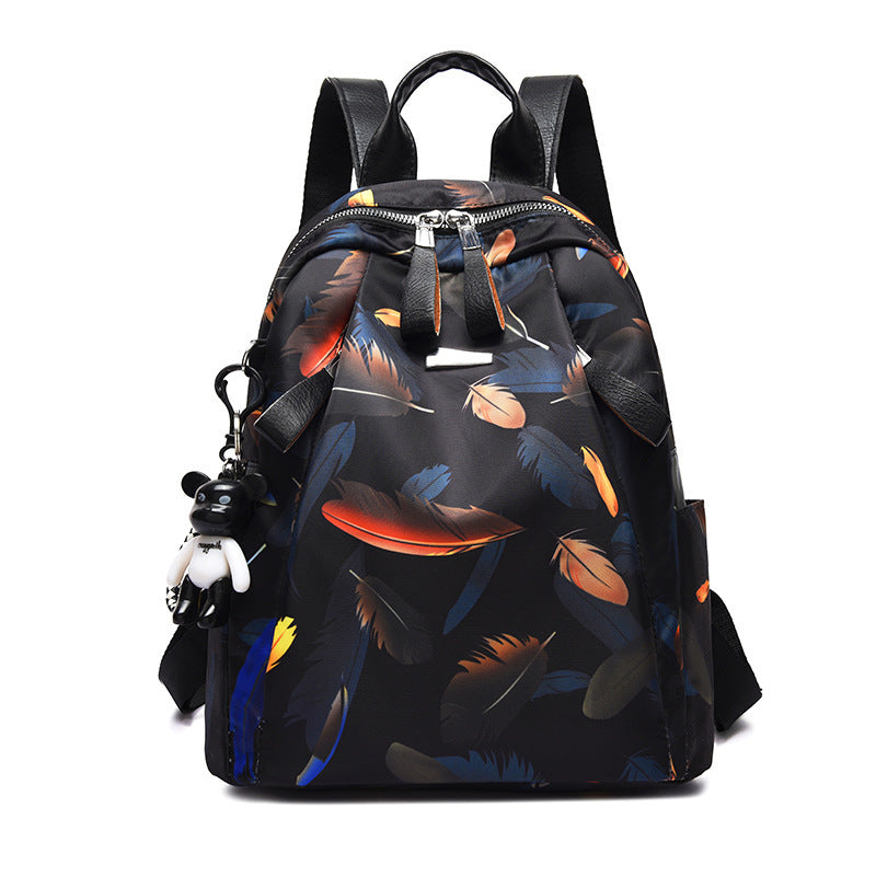Women's Printed Oxford Backpack – Lightweight Large Capacity Travel & Leisure Bag