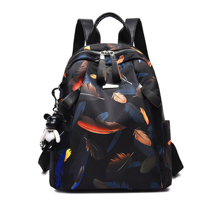 Women's Printed Oxford Backpack – Lightweight Large Capacity Travel & Leisure Bag