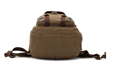 Large Canvas Travel Backpack – 20–35L, Laptop Compartment & Air Cushion Straps